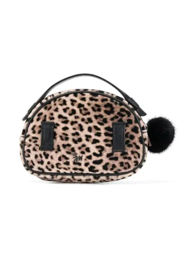 Shop Monnalisa Leopard Print Clutch Bag In Brown