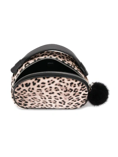 Shop Monnalisa Leopard Print Clutch Bag In Brown