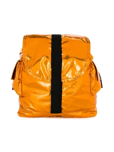 Shop Andorine Large Metallic Backpack In Orange
