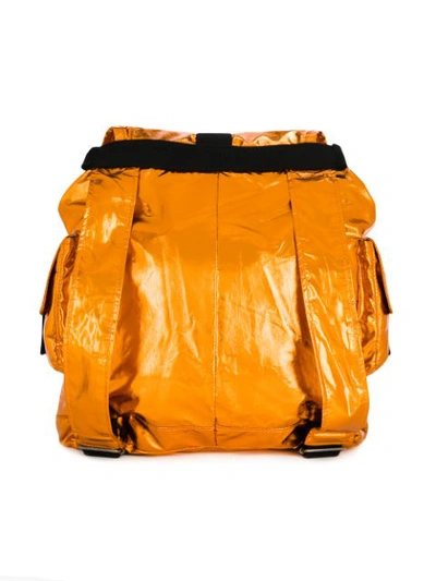 Shop Andorine Large Metallic Backpack In Orange