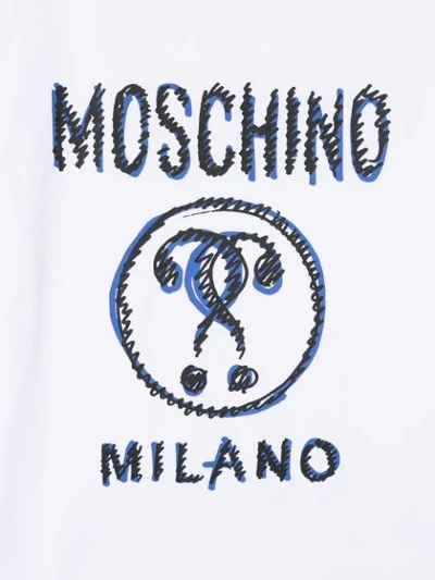 Shop Moschino Teen Question Mark T-shirt In White