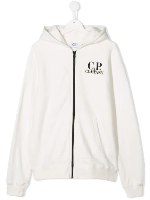 cp company hoodie white