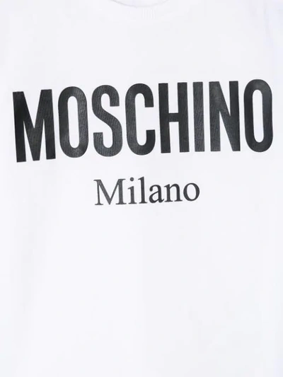 Shop Moschino Logo Print T-shirt In White