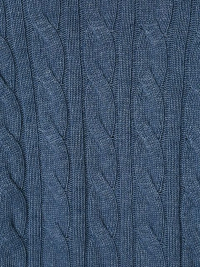 Shop Siola Cable Knit Jumper In Blue