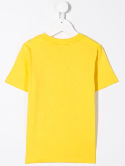 Shop Diesel Embroidered Logo T-shirt In Yellow