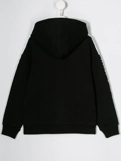 Shop Dolce & Gabbana Logo Trim Hoodie In Black