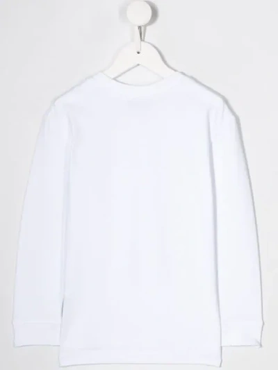 Shop Moschino Baroque Print Sweatshirt In White