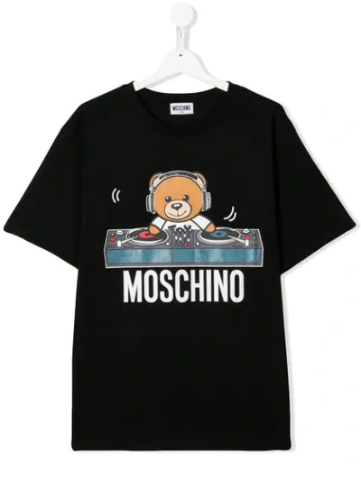 Moschino Teen Dj Teddy Bear T-shirt In Nero | ModeSens Moschino Teen Dj Teddy Bear T-shirt In Nero | ModeSens