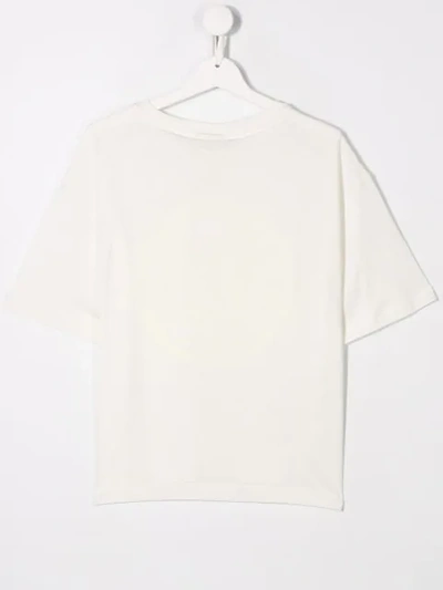 Shop Fendi Teen Logo Print T-shirt In White