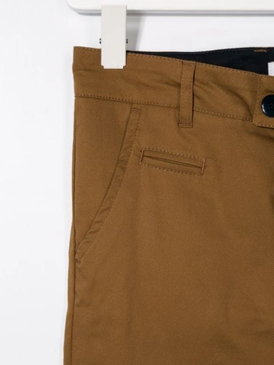 Shop Paolo Pecora Teen Straight-leg Chinos In Brown
