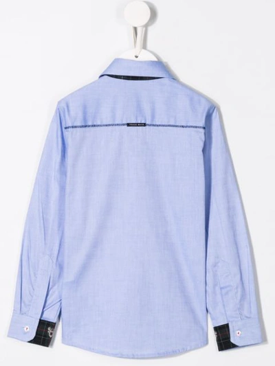 Shop Lapin House Classic Shirt With Bow Tie In Blue