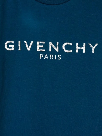 Givenchy Logo Print T-shirt In Blue