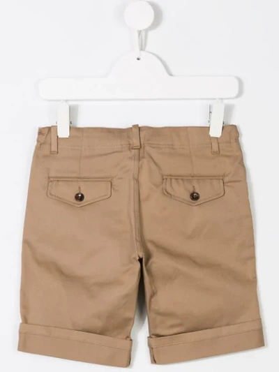 Shop Gucci Web Embellished Chinos In Neutrals