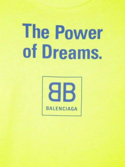 Shop Balenciaga The Power Of Dreams T-shirt In Yellow