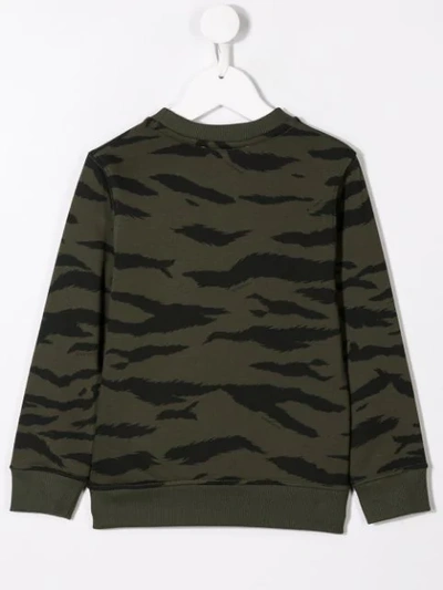 Shop Givenchy Logo Embroidered Sweatshirt In Green