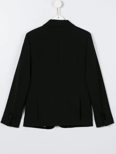 Shop Dsquared2 Teen One Button Blazer In Black