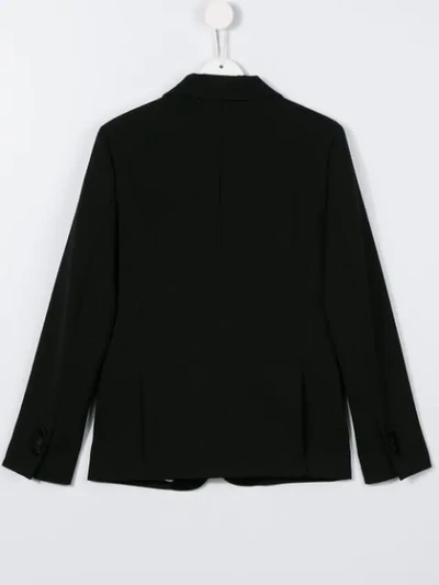 Dsquared2 Teen One Button Blazer In Black