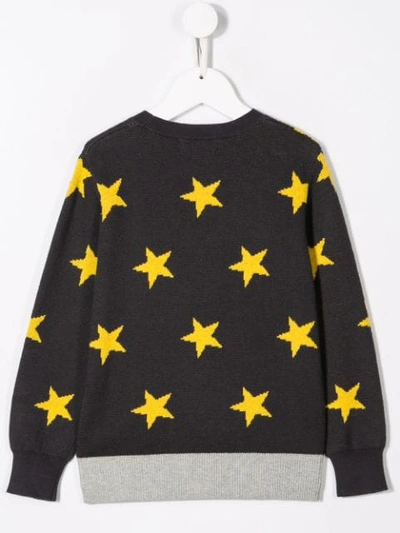 Stella Mccartney Rocket Ship Intarsia Jumper In Black