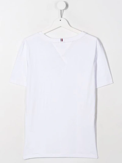 Shop Tommy Hilfiger Junior Teen Essential Logo T-shirt In White