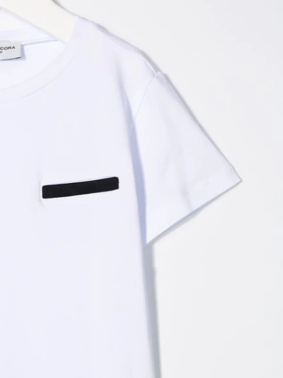 Shop Paolo Pecora Contrast Patch T-shirt In White
