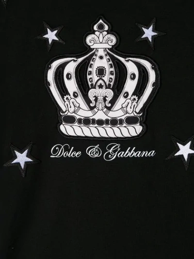 Shop Dolce & Gabbana Crown And Star Patch T-shirt In Black