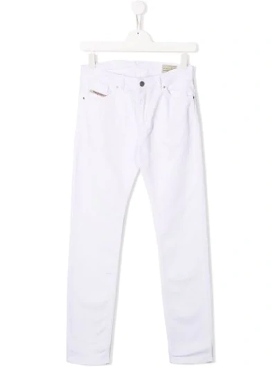 Shop Diesel Skinny Jeans In White