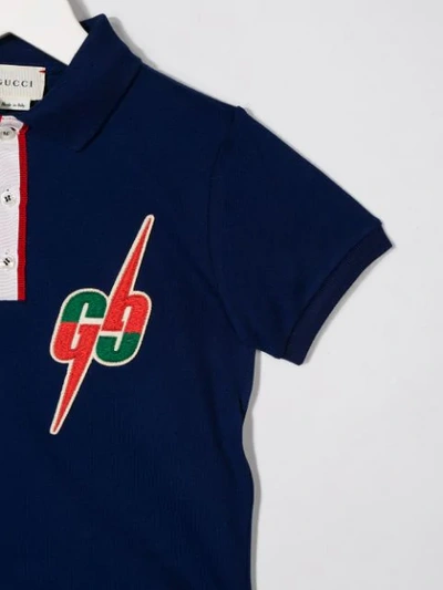 Shop Gucci Gg Blade Polo Shirt In Blue