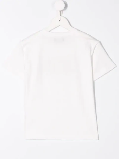 Shop Young Versace Logo Patch T-shirt In White