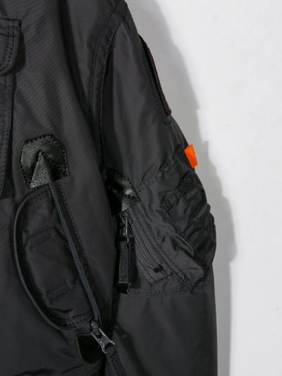 Shop Parajumpers Gobi Bomber Jacket In Grey