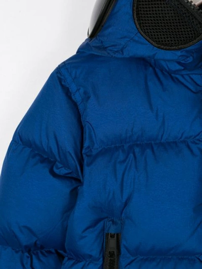 Shop Ai Riders On The Storm Hooded Puffer Jacket In Blue