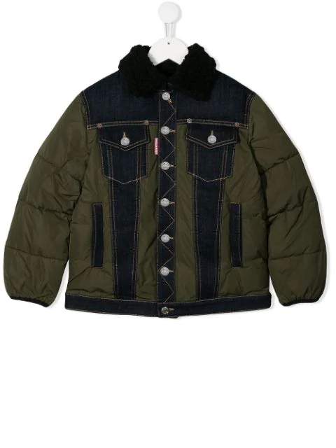 dsquared2 padded bomber jacket