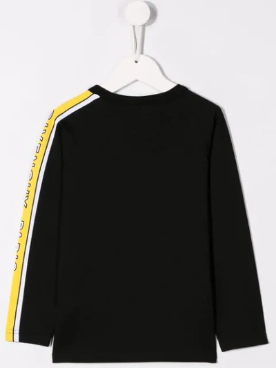 Shop Givenchy Logo Stripe Sweater In Black