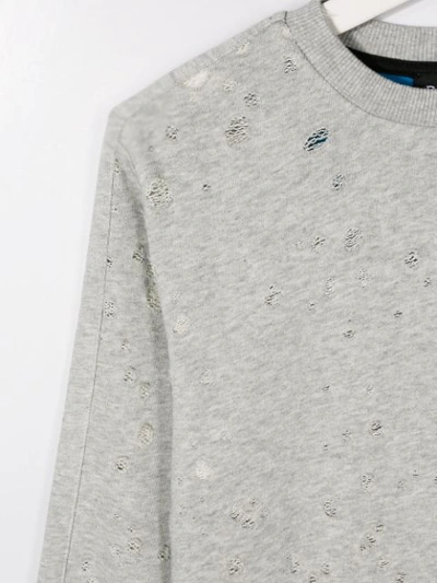 Shop Diesel Sgraham Destroyed-effect Sweatshirt In Grey