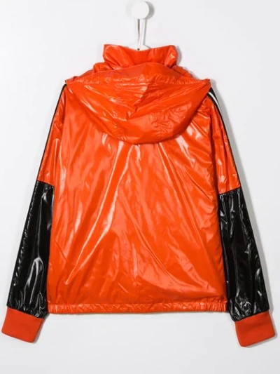 Shop Moncler Hooded Shell Jacket In Orange