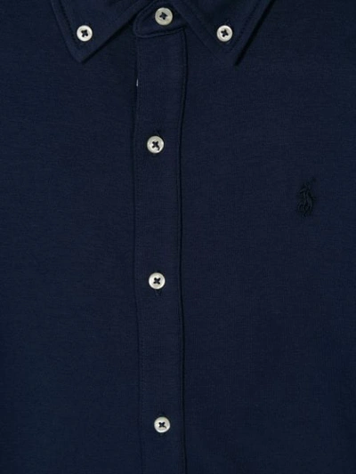 Shop Ralph Lauren Logo Embroidered Shirt In Blue
