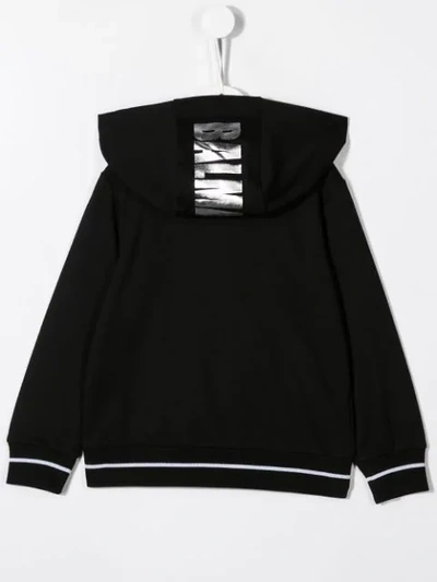 Shop Balmain Zipped Hoodie In Black