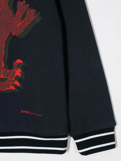 Paul Smith Junior Dinosaur Printed Sweatshirt In Blue