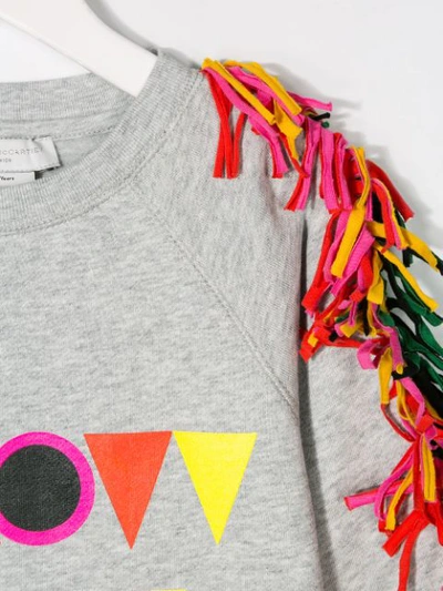 Stella Mccartney Throw Some Shapes Print Sweatshirt In Grey