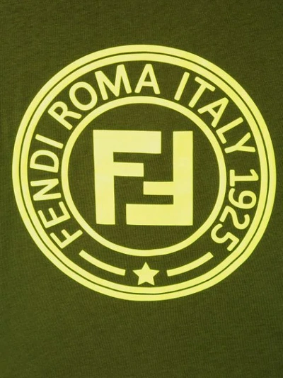 Shop Fendi Ff Logo T-shirt In Green