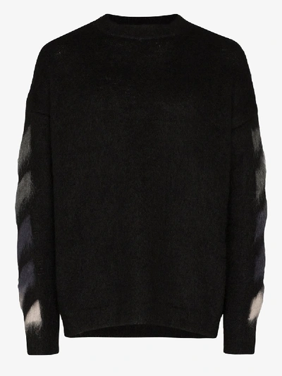 Shop Off-white Arrows Brushed Knit Sweater In Black