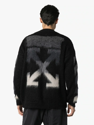 Shop Off-white Arrows Brushed Knit Sweater In Black