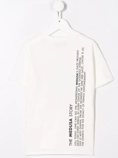Shop Young Versace Medusa T-shirt In White