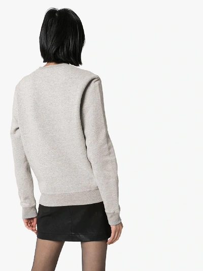 Shop Saint Laurent Womens Grey Malibu Print Cotton Blend Sweatshirt