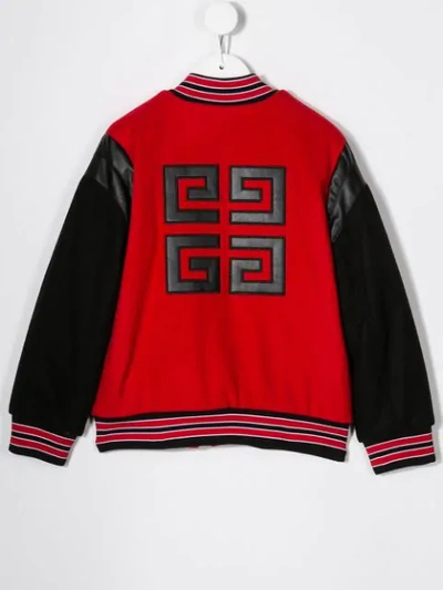 Shop Givenchy 4g Bomber Jacket In Red