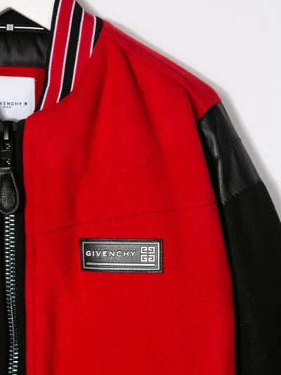 Shop Givenchy 4g Bomber Jacket In Red