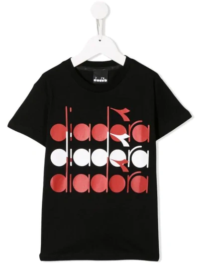 Shop Diadora Junior Logo Stamp T-shirt In Black