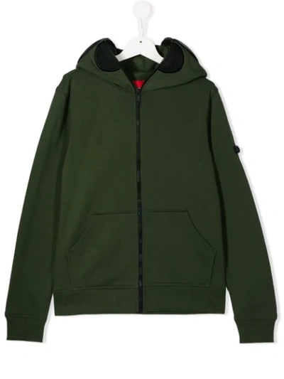 Shop Ai Riders On The Storm Teen Goggle Zip Up Hoodie In Green