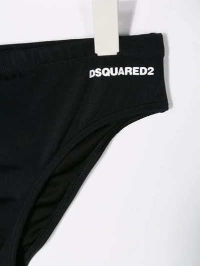 Shop Dsquared2 Teen Icon Swimming Trunks In Black