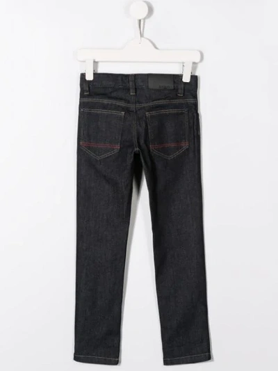 Givenchy Logo Stripe Jeans In Blue
