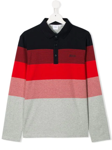 striped hugo boss polo